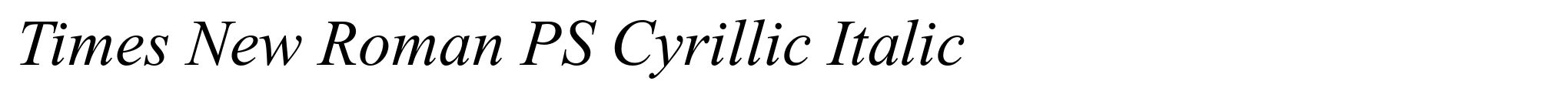 Times New Roman PS Cyrillic Italic image